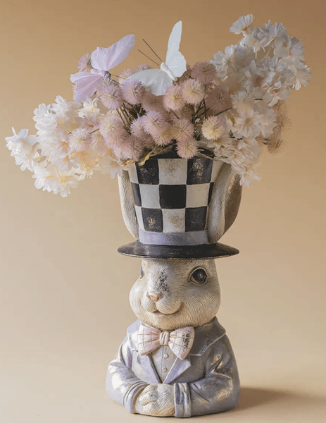 Hovedbilde PÅSKEPYNT – Kaninvase med flosshatt – Alot