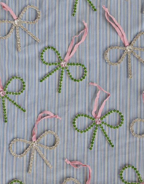 Hovedbilde JULETREPYNT – Sløyfe med perler – Rice