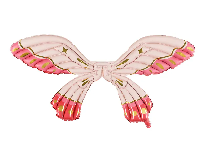 FOLIEBALLONG – Sommerfuglvinger rosa – PartyDeco