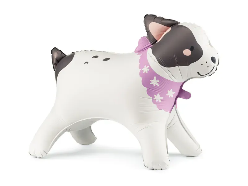 FOLIEBALLONG – Bulldog med lilla skjerf – PartyDeco