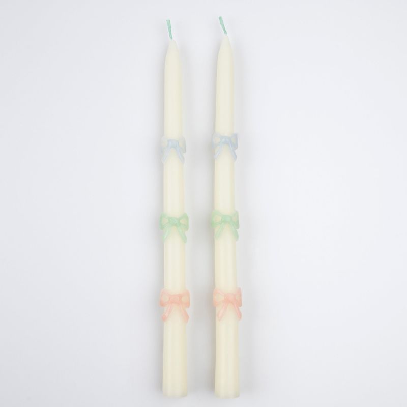 STEARINLYS – Pastellsløyfer – 2-pk – Meri Meri