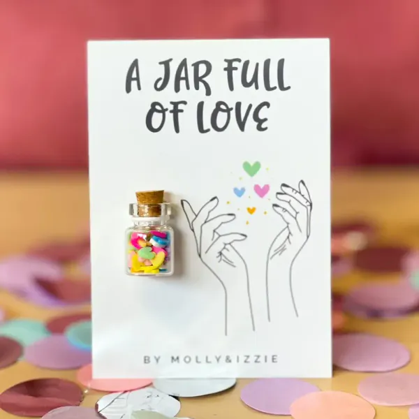 Hovedbilde LITEN GLASSKRUKKE – Full of Love – by Molly & ...