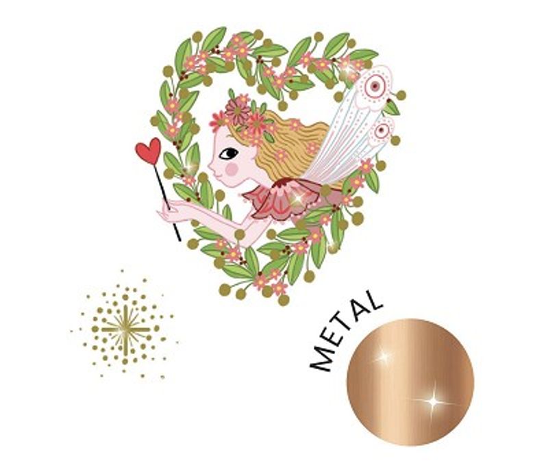 TATOVERING – Feer og blomster med metallic – Djeco