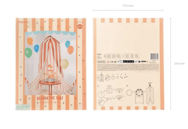 Hovedbilde FESTDEKORASJON – Telt – Sirkus – Rød og ...