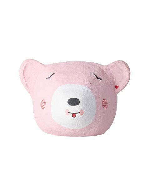 Hovedbilde VEGGDEKOR – Bjørnehode Rosa – Rice