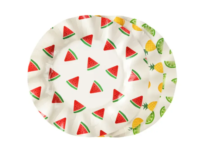 Hovedbilde PAPPTALLERKENER – Frukt – 6 pk – ...