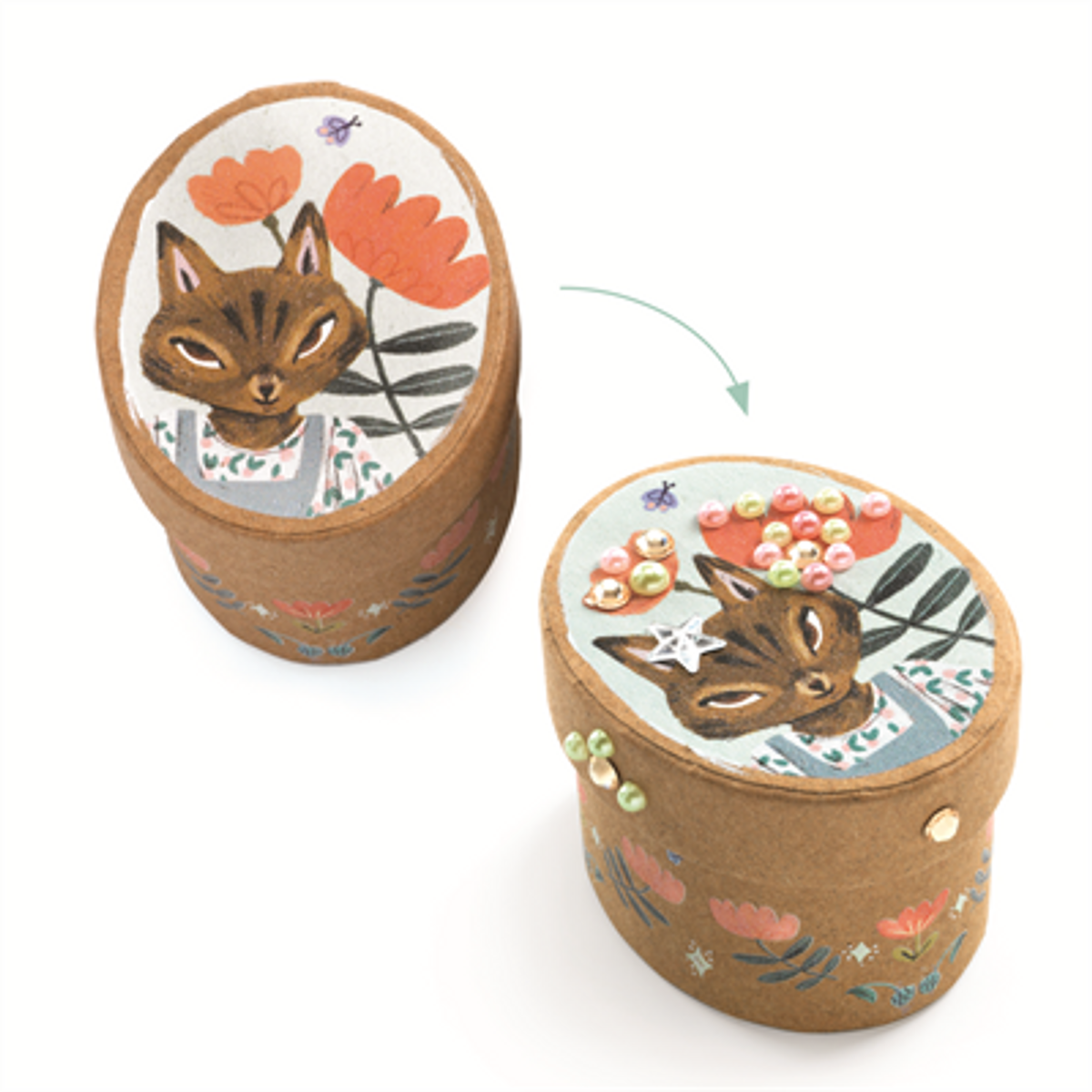 HOBBYSETT DIY – Dekorer miniatyresker – 5 stk – Djeco