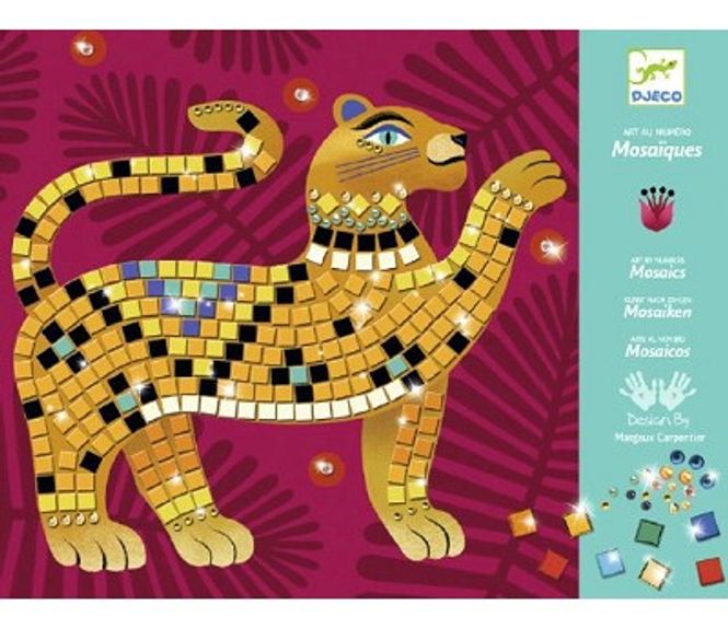 Hovedbilde HOBBYSETT – Mosaikk med jungeldyr – Djeco