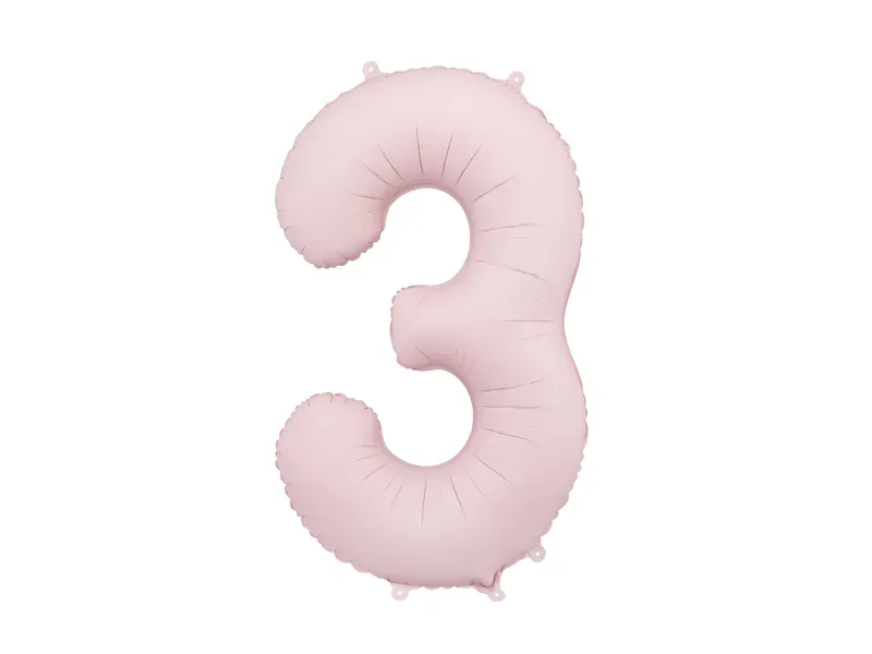 FOLIEBALLONG – Tall 3 – Lys rosa – 86 cm – PartyDeco