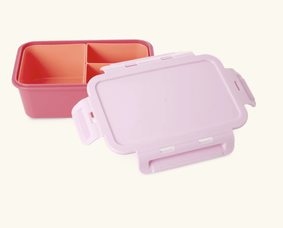 MATBOKS – Korallfarget med lyserosa lokk – Rice