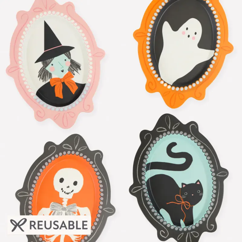 ASJETTER – Halloween portretter – 4 stk. – Meri Meri