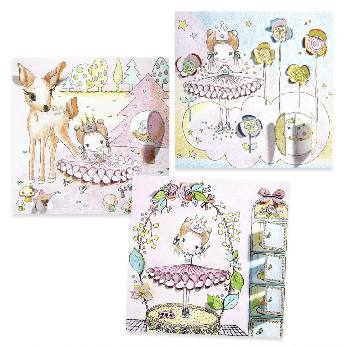 FARGELEGGINGSARK – Ballerina – 8 ark – Djeco