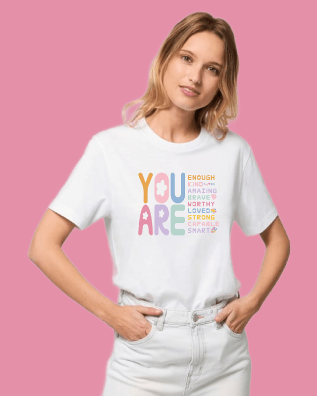 T-SKJORTE – You Are Enough – Festligetrykk