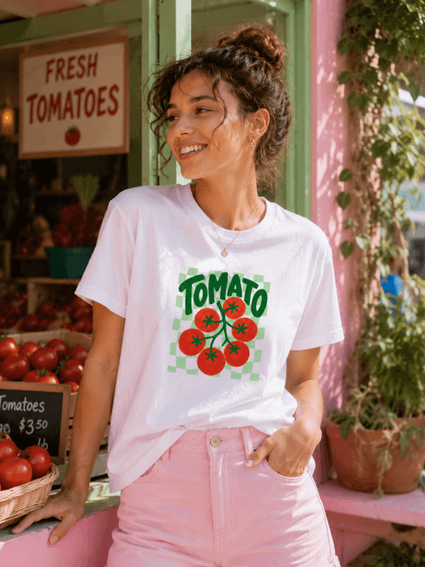 T-SKJORTE – Tomato – Festligtrykk