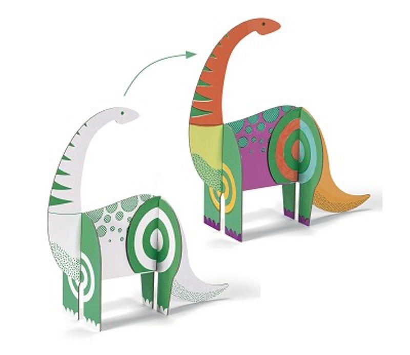 HOBBYSETT – Lag pappfigurer – Dinosaurer – Djeco