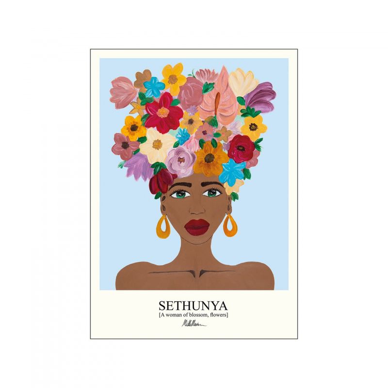 PLAKAT - Sethunya - Blue - A3