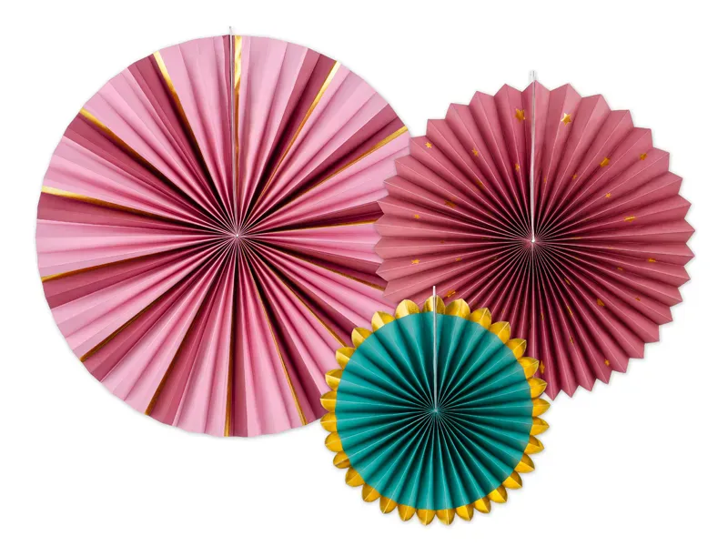 PAPIRVIFTER – Burgunder og gull – PartyDeco