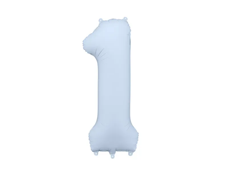 FOLIEBALLONG – Tall 1 – Lyseblå – 86 cm – PartyDeco