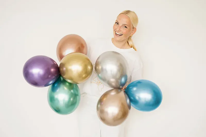 BALLONGER - Glossy - Champagnegull - 30 cm - 10 pk - PartyDeco