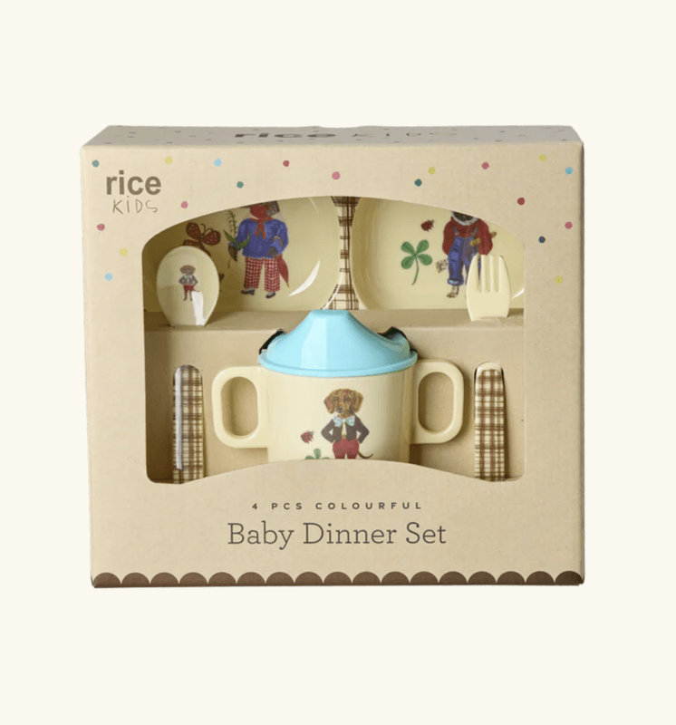 BABY SPISESETT – Dachshund & Venner – Rice x Nathalie Lété