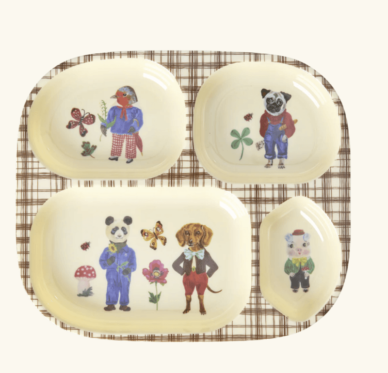 BABY SPISESETT – Dachshund & Venner – Rice x Nathalie Lété
