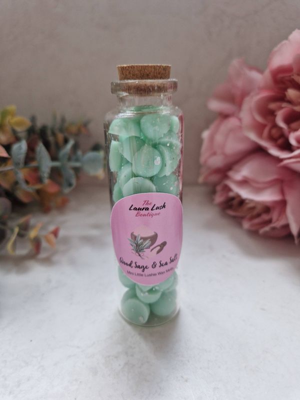 DUFTVOKS I LITEN GLASSKRUKKE – Wood Sage & Sea Salt – Lara Lush