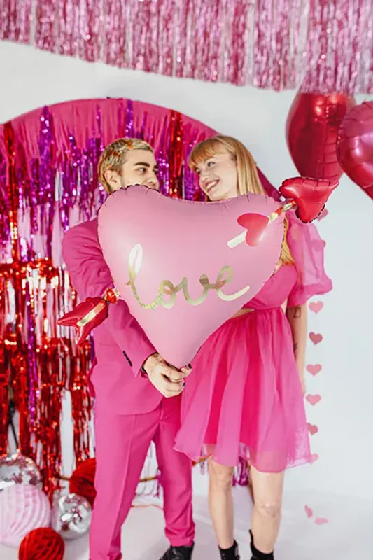 FOLIEBALLONG – Hjerte med pil – PartyDeco