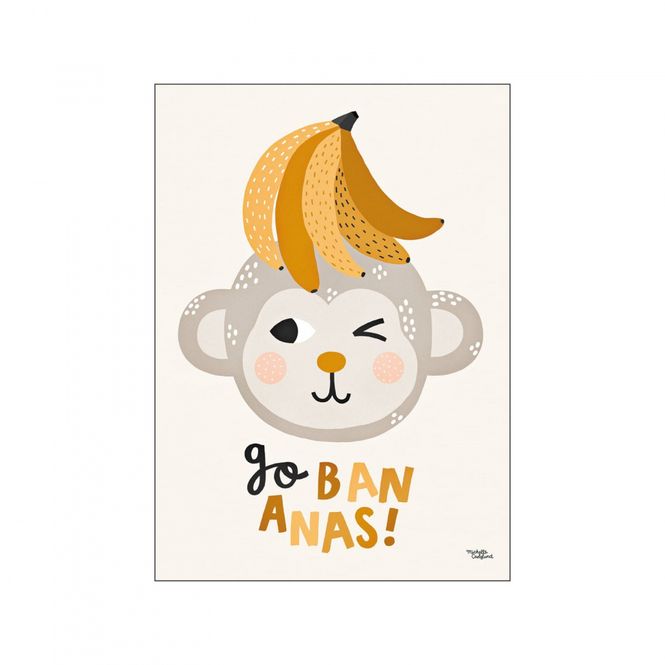 Hovedbilde PLAKAT - Go Bananas - 30 x 40 cm.