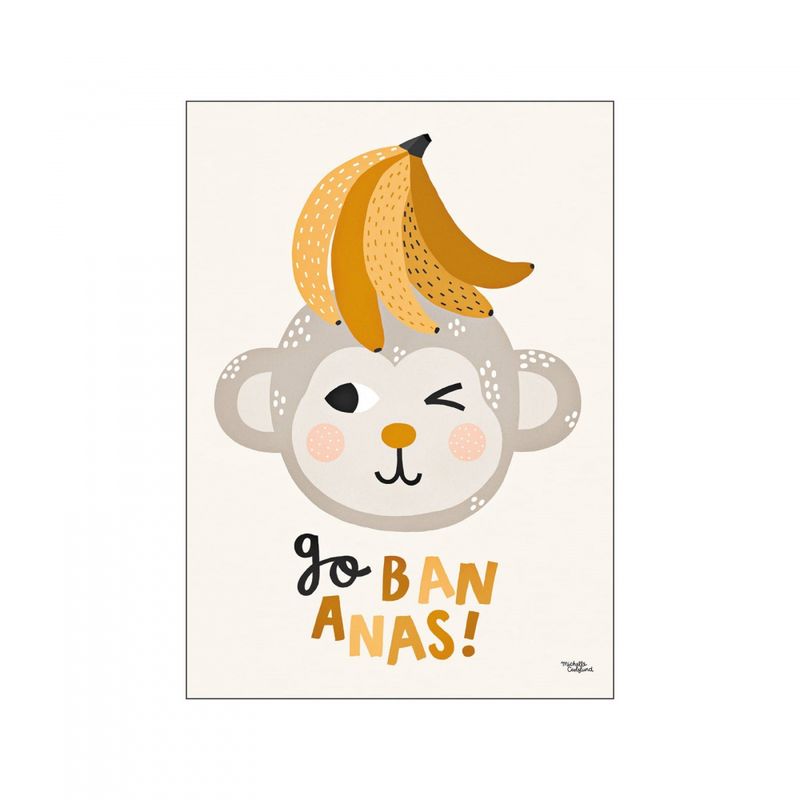 PLAKAT - Go Bananas - 30 x 40 cm.