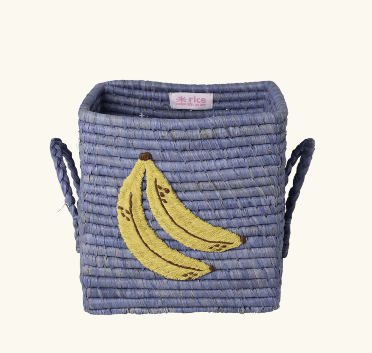 LITEN KURV – Blå med bananer – Rice