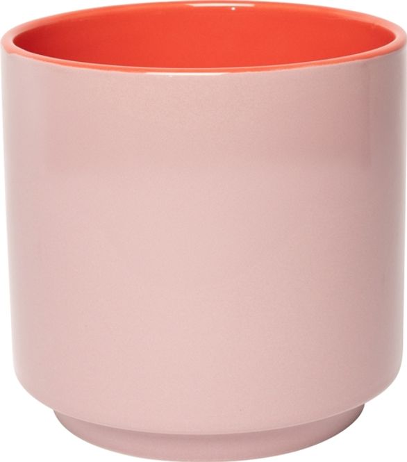 Hovedbilde BLOMSTERPOTTE MED SKÅL – mellomstor – rosa og ...