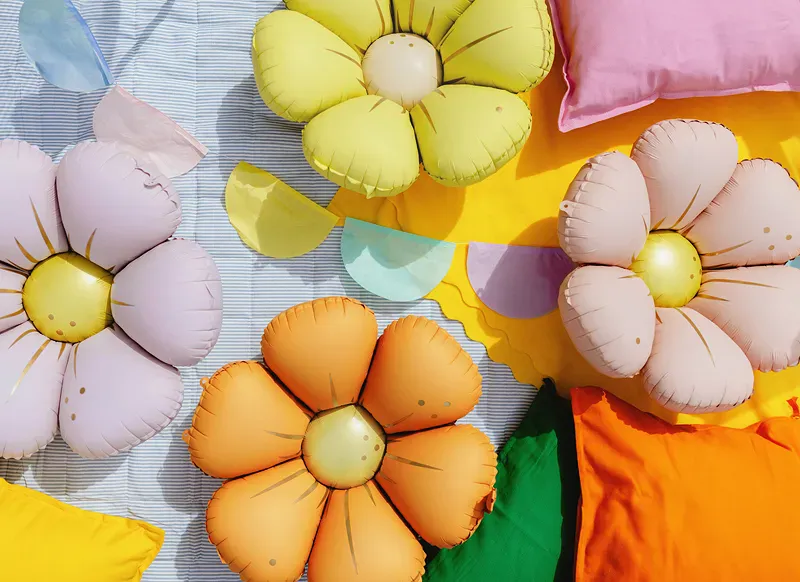 FOLIEBALLONGER – Blomster i pastell – 4 pk – PartyDeco