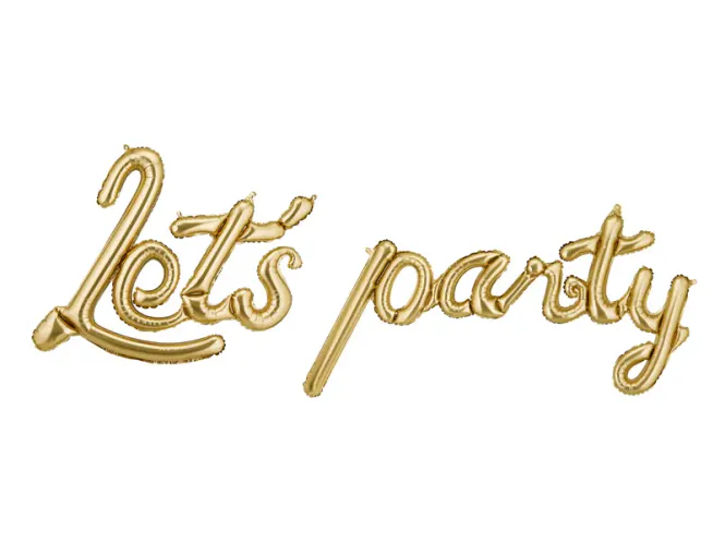 Hovedbilde FOLIEBALLONG – Let's Party – Gull – ...