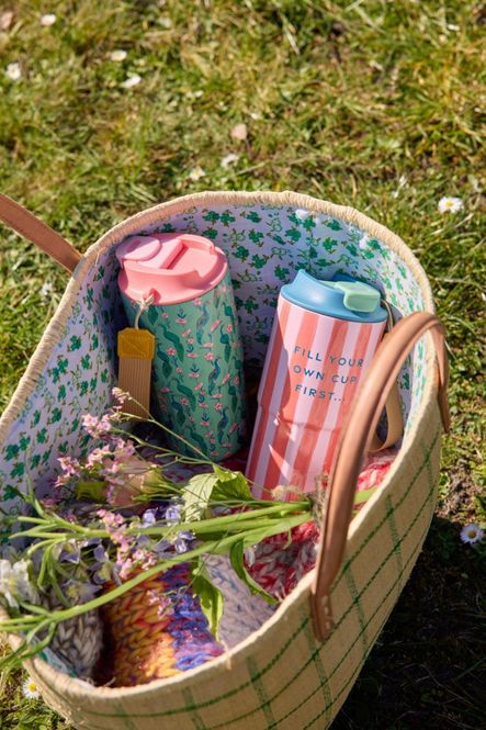 Hovedbilde TERMOKOPP – Påfugler og blomster – 580 ml ...