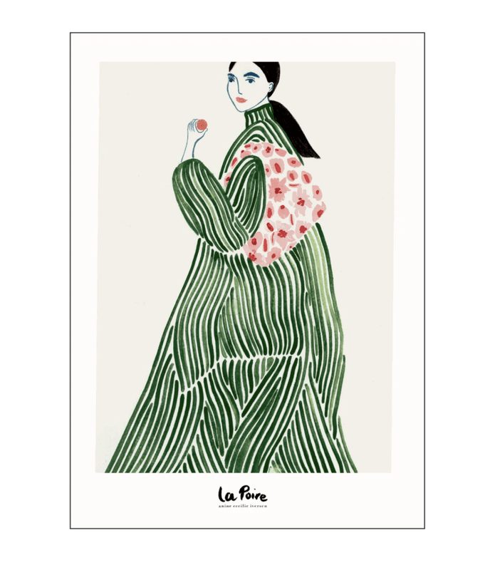 PLAKAT - Green Coat - A3 - La Poire
