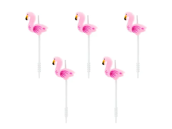 Hovedbilde KAKELYS – Flamingo – 5 stk – PartyDeco