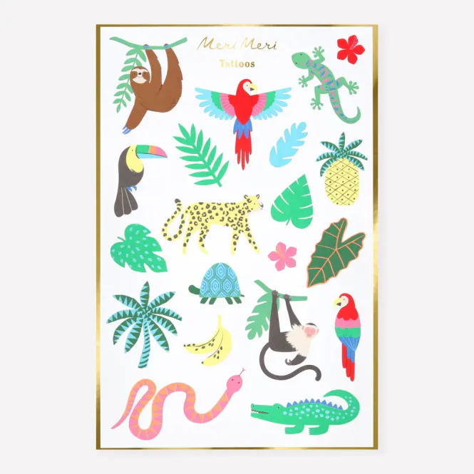 Hovedbilde TATOVERINGER – Jungel – 2 ark – Meri Meri