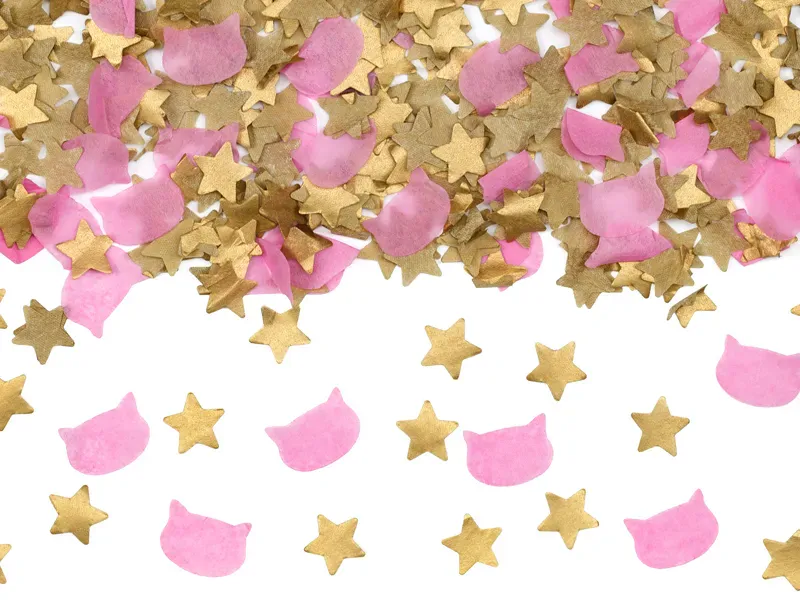KONFETTIKANON – Stjerner og katter – PartyDeco