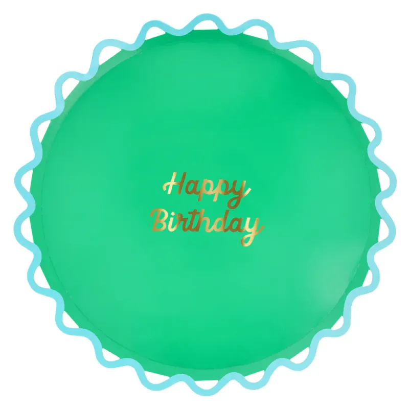 PAPPTALLERKENER – Happy Birthday med bølgekant – 8 pk – Meri Meri