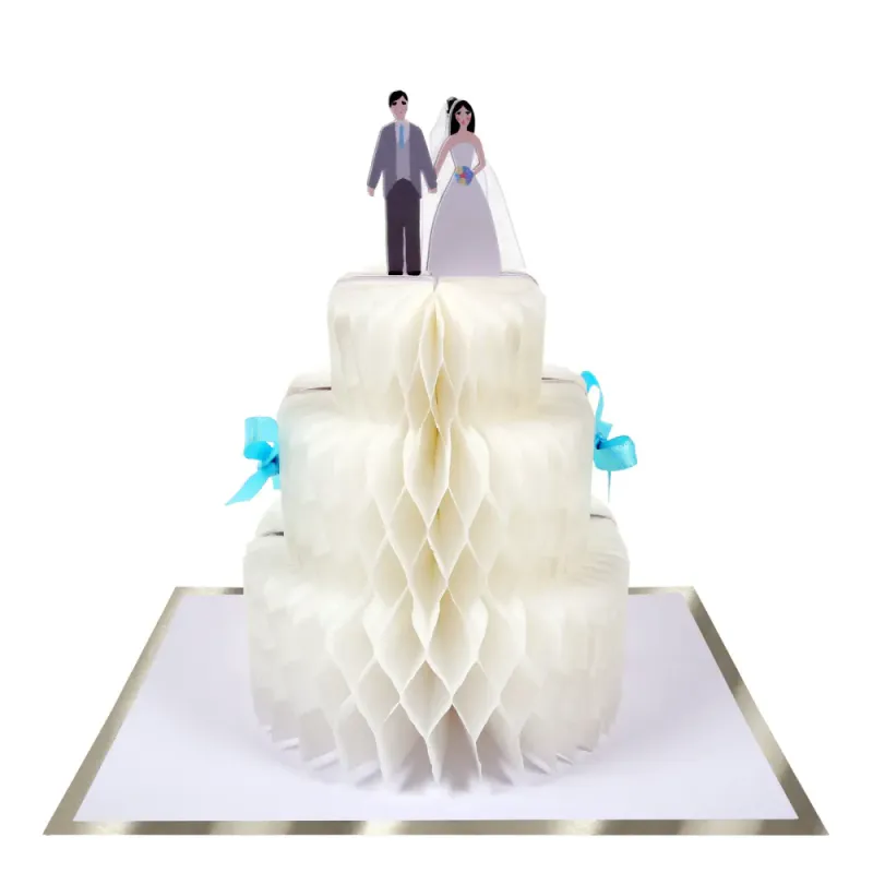 KORT – Bryllupskake Honeycomb – Meri Meri