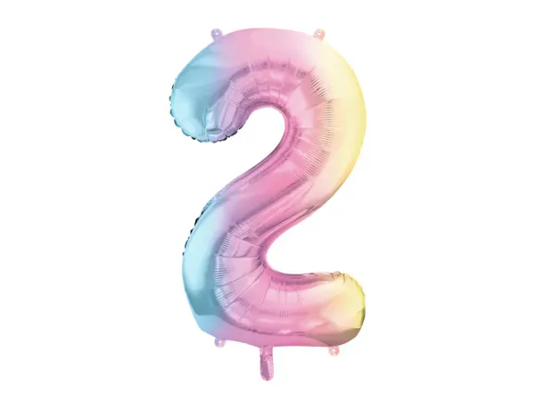 Hovedbilde FOLIEBALLONG – Pastell regnbue tall 2 – ...