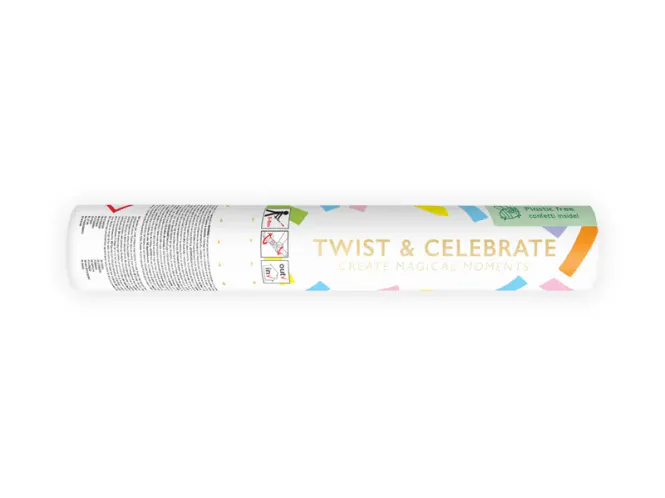 Hovedbilde KONFETTIKANON – Pastell Strimler – PartyDeco