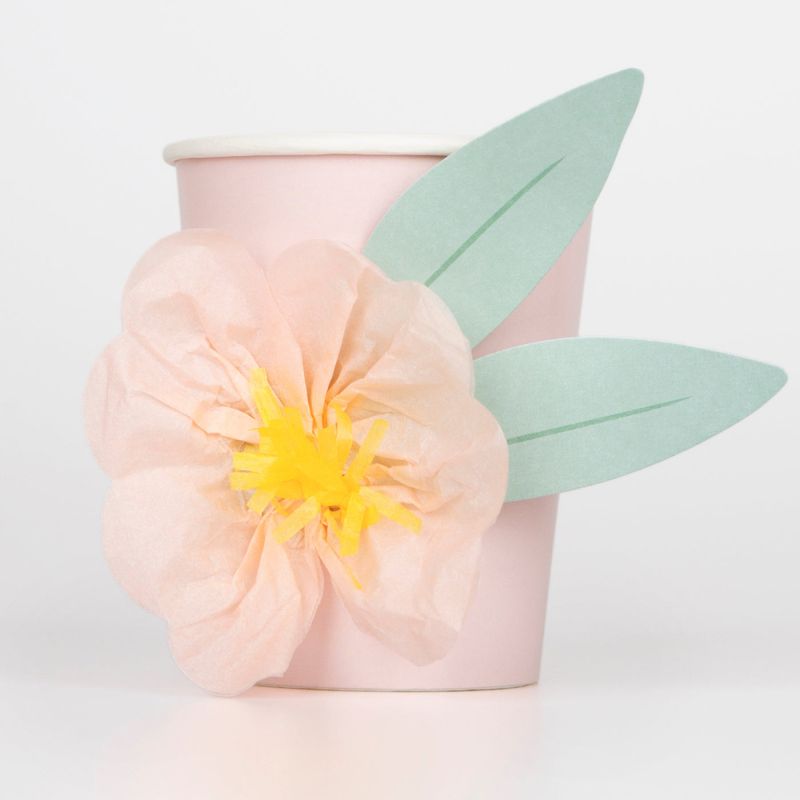 PAPPKRUS – Rosa med papirblomst – 8-pk – Meri Meri