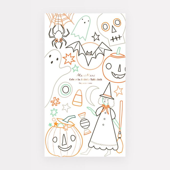 Hovedbilde PAPIRDUK – Halloween Fargelegging – Meri Meri