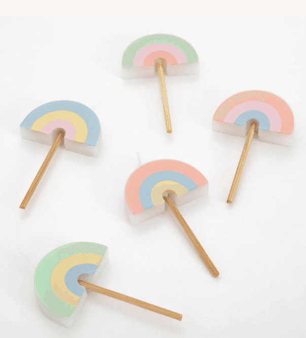 Hovedbilde KAKELYS – Regnbue pastell – 5 stk – Meri ...