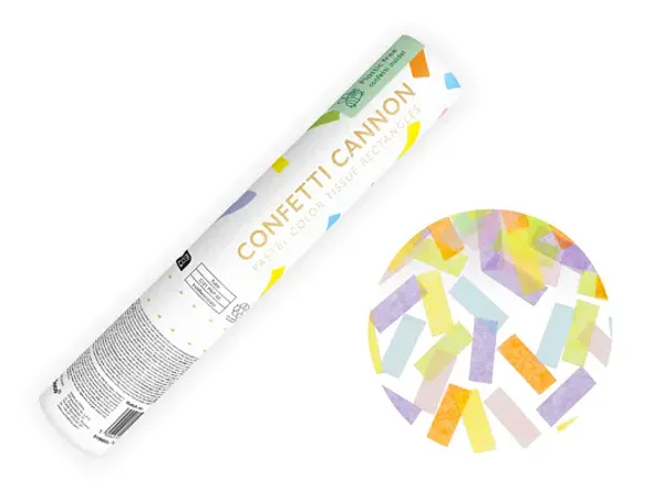 Hovedbilde KONFETTIKANON – Pastell Strimler – PartyDeco