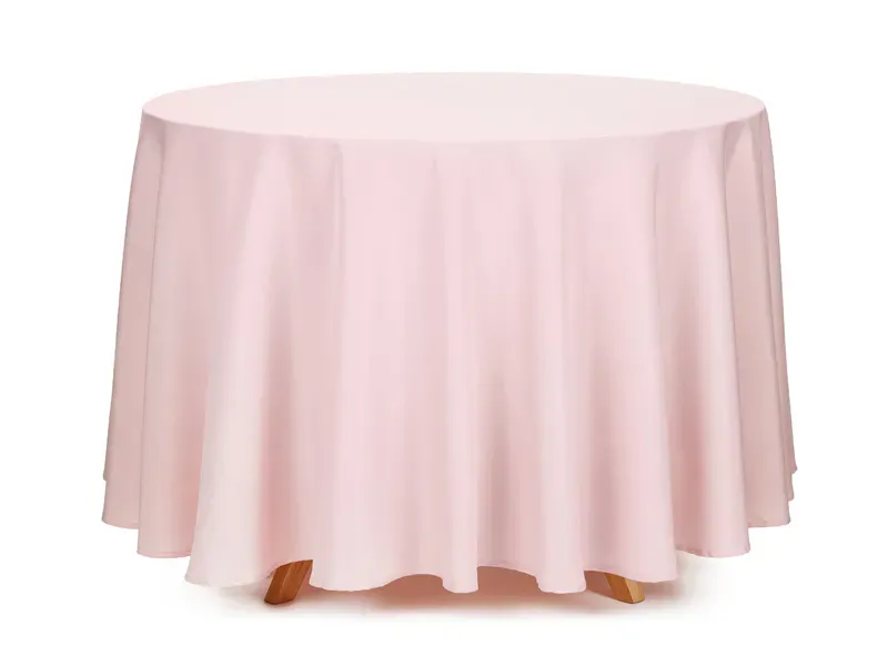 BORDDUK – Rund – Rosa – 230 cm – PartyDeco