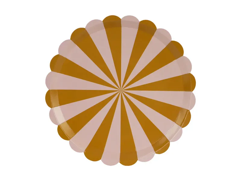 PAPPASJETTER – Striper i brunt og rosa – 6 pk – PartyDeco