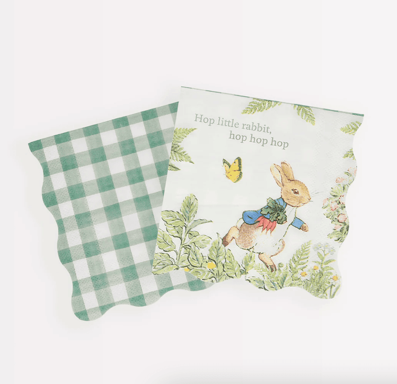 SMÅ SERVIETTER – Peter Rabbit i hagen – 16-pk – Meri Meri