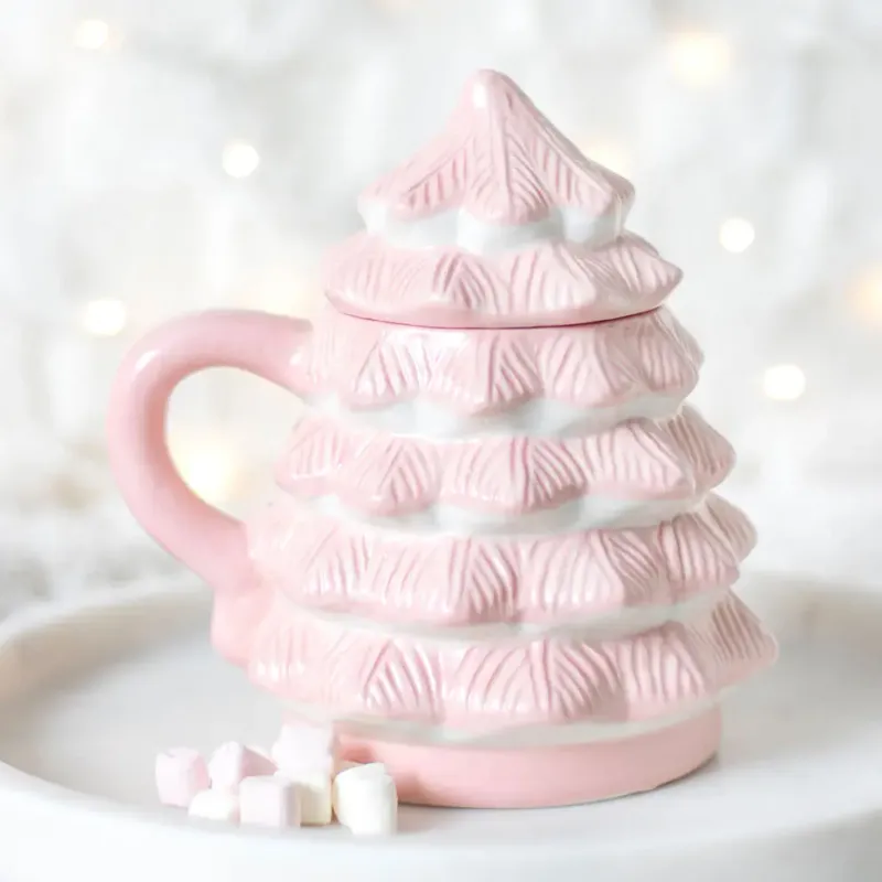 KOPP MED LOKK – Rosa juletre – Something Different